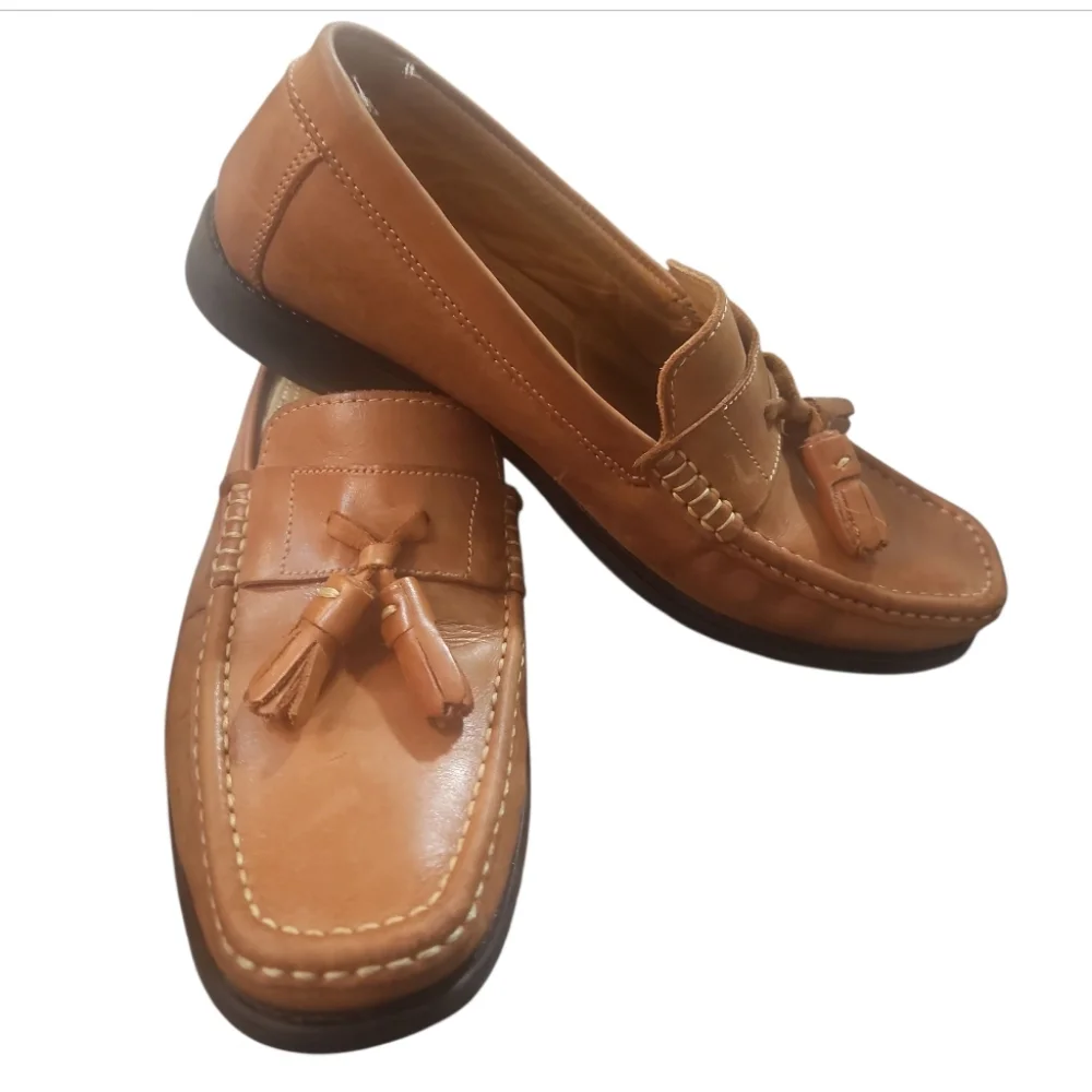 Giorgio Brutini men's brown leather tassel Leather Tassel Loafers Sz 8.5